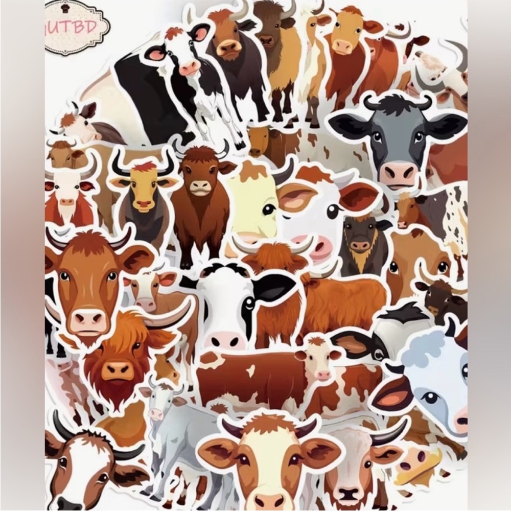 Cow 🐄 stickers 25 count  NEW